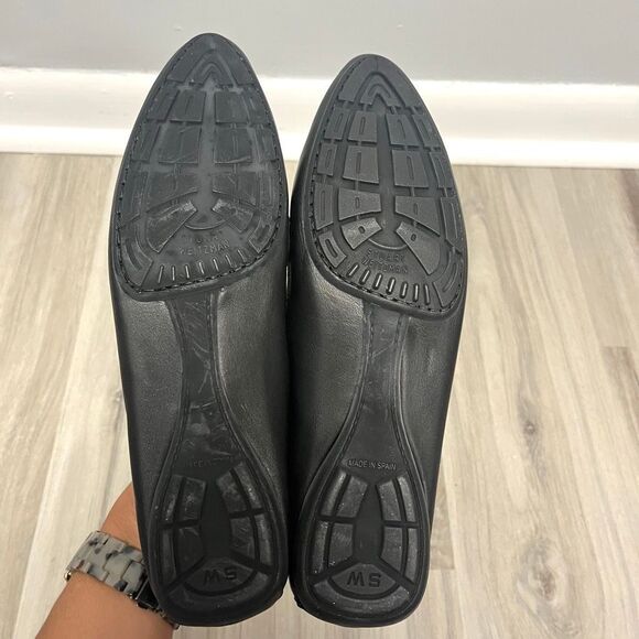 Stuart Weitzman Flats Women’s 9N Black Leather Slip On Pointed Toe Loafer New - Picture 6 of 7